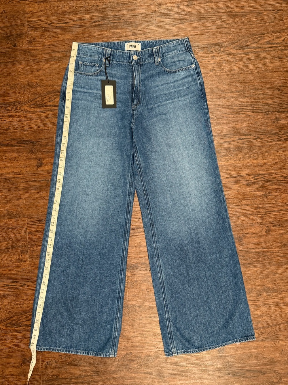 Paige Jeans Womens Blue Denim Zoey Wide Leg High Rise Boho Size 29 - Picture 9 of 16